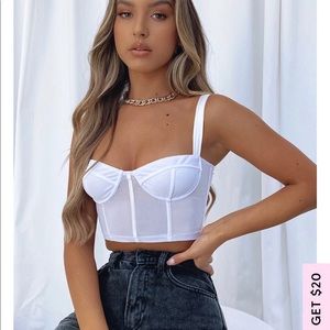 White Fox Boutique Gimme Love Bustier in white